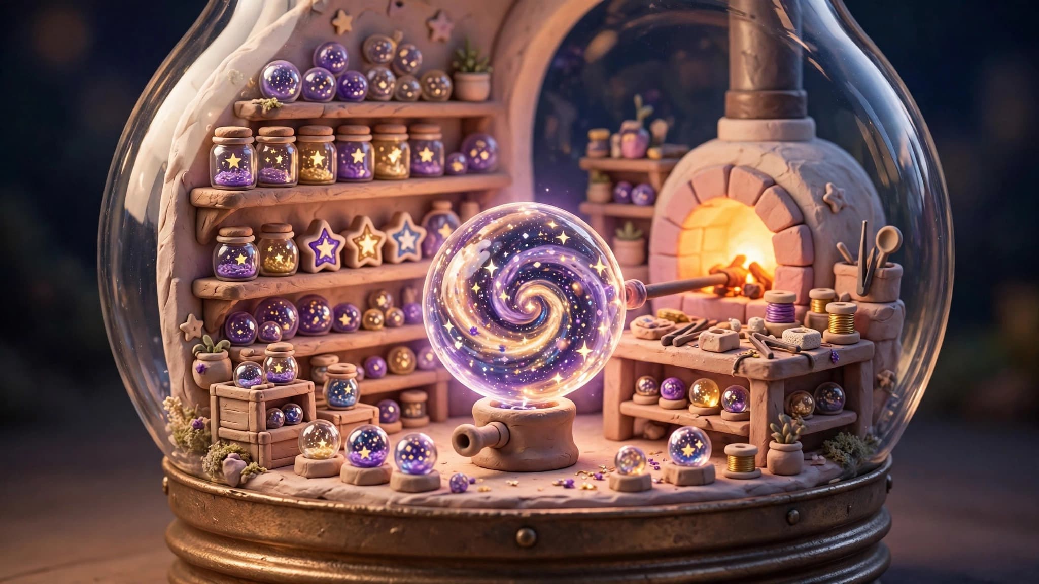 Glassblowing Workshop Inside a Giant Lightbulb — Free 3D Image — free ai image preview