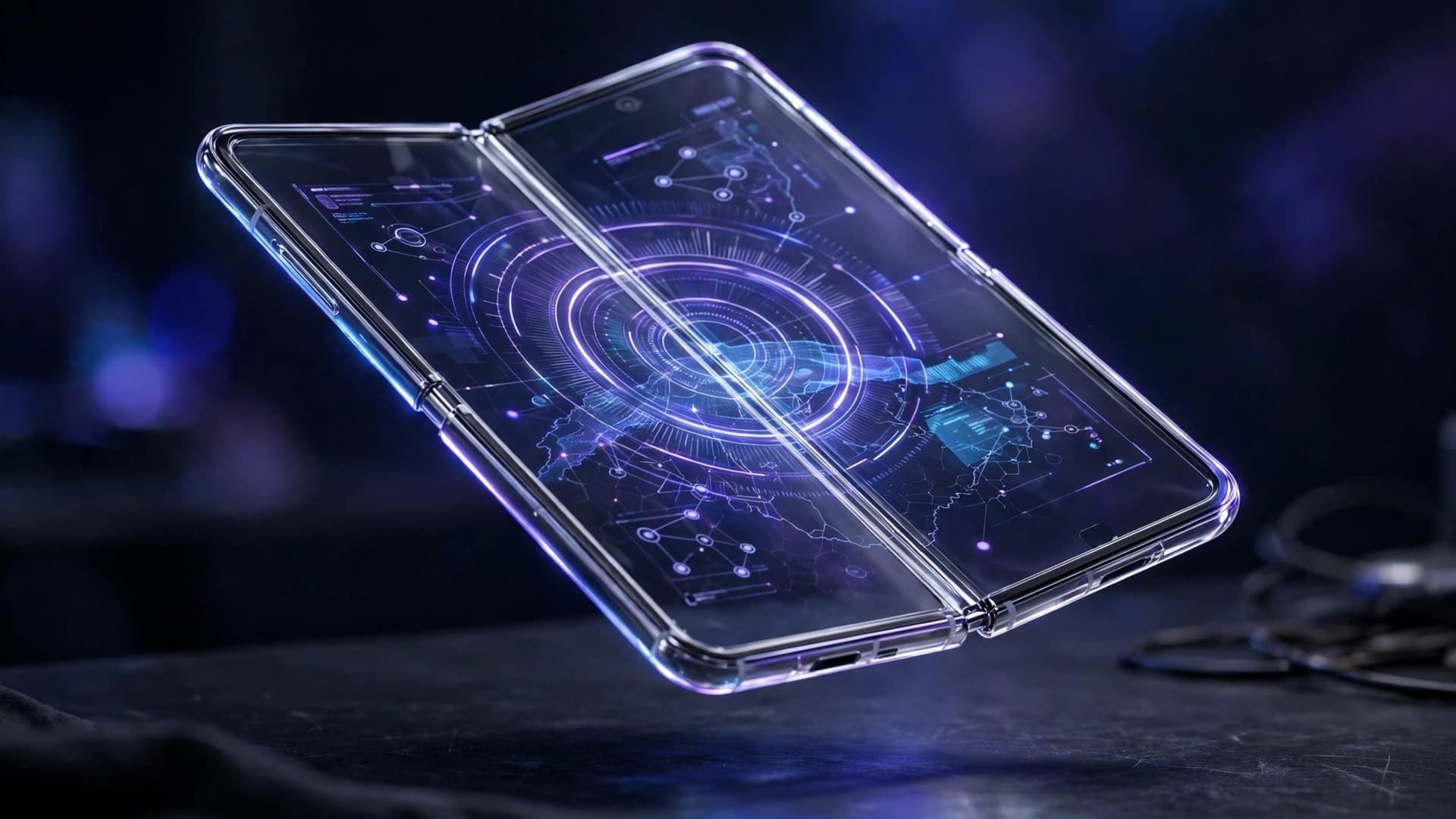 Transparent Foldable Smartphone — Futuristic Tech Concept