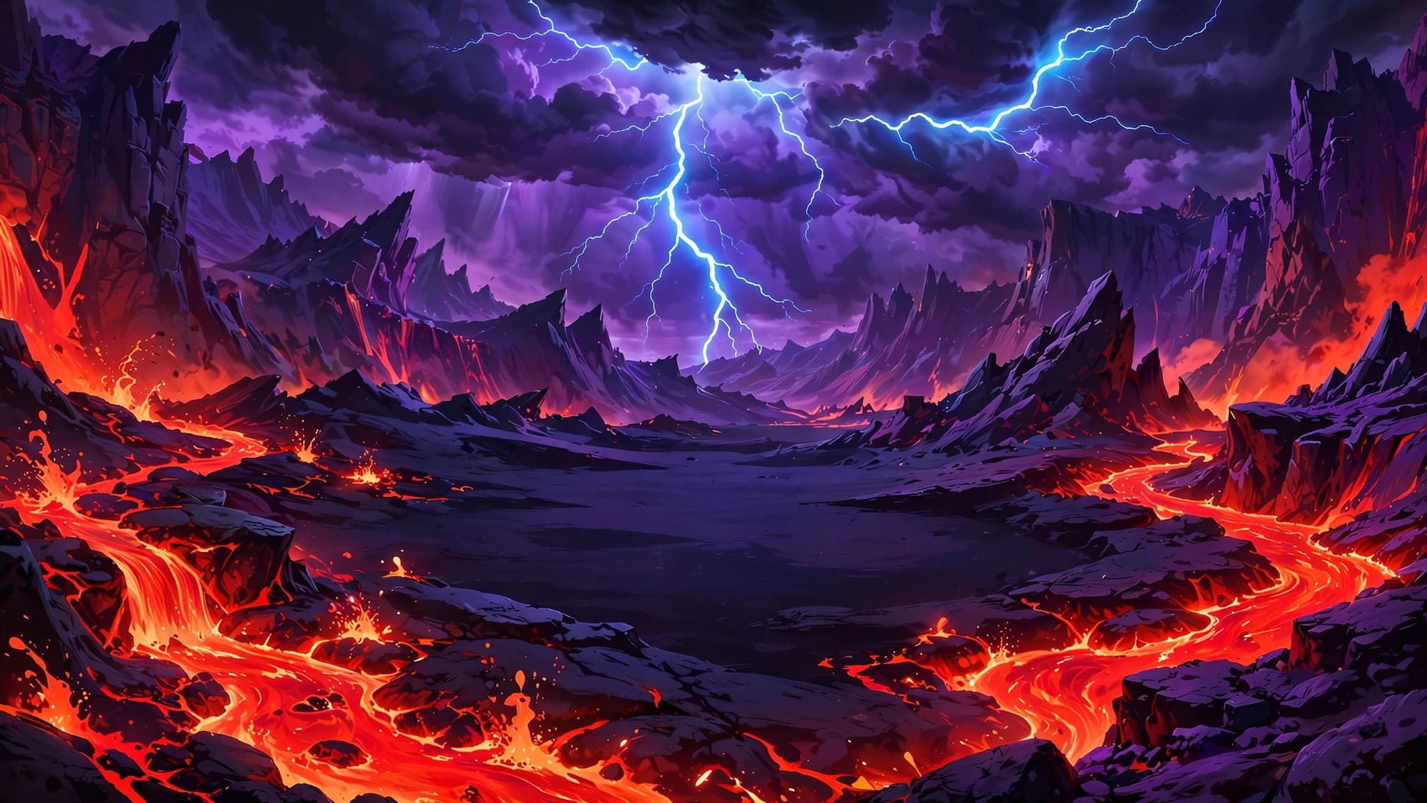 Volcano Gaming Thumbnail Background — Lava Arena