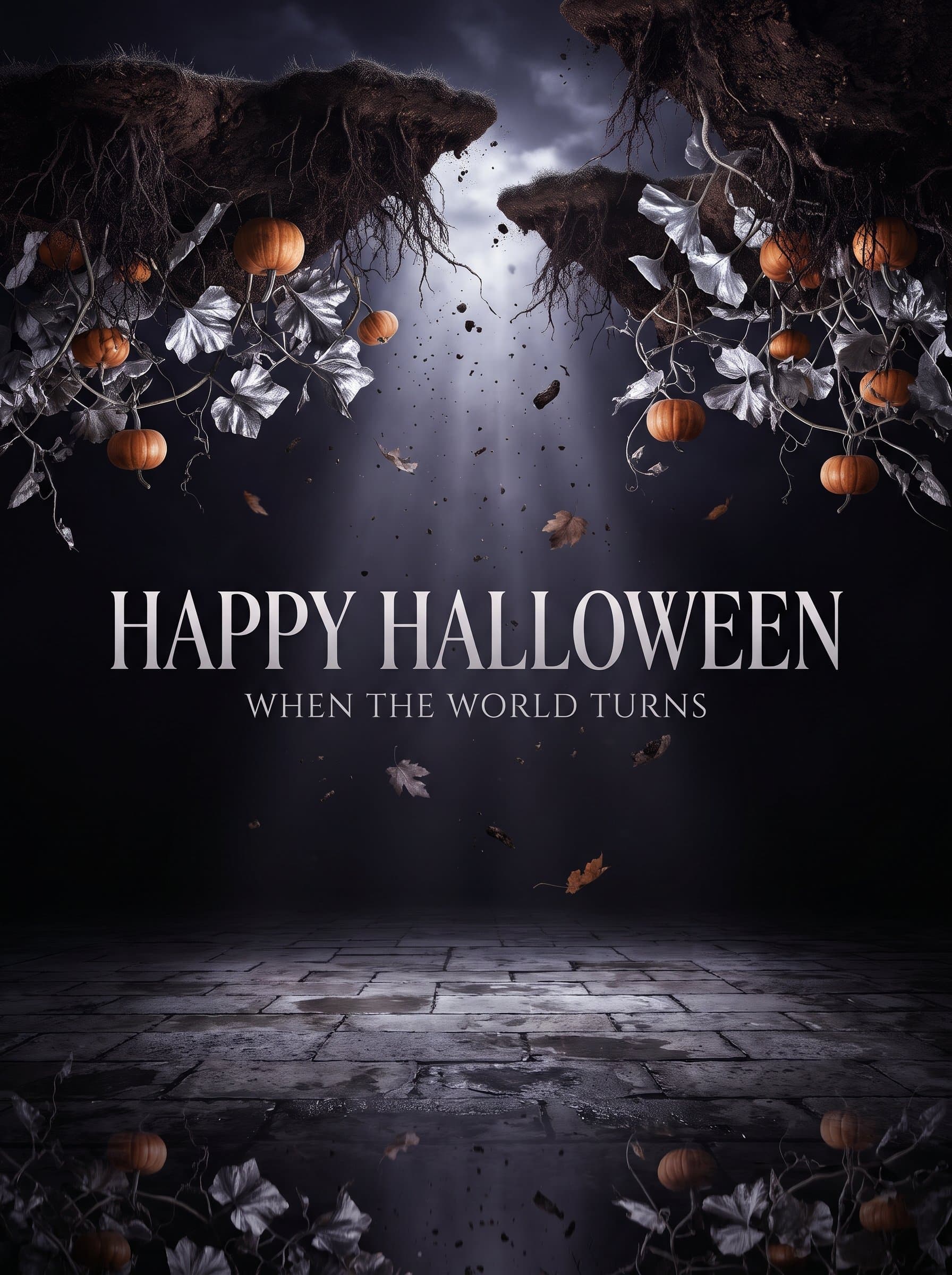 Happy Halloween Upside Down World Poster — When the World Turns