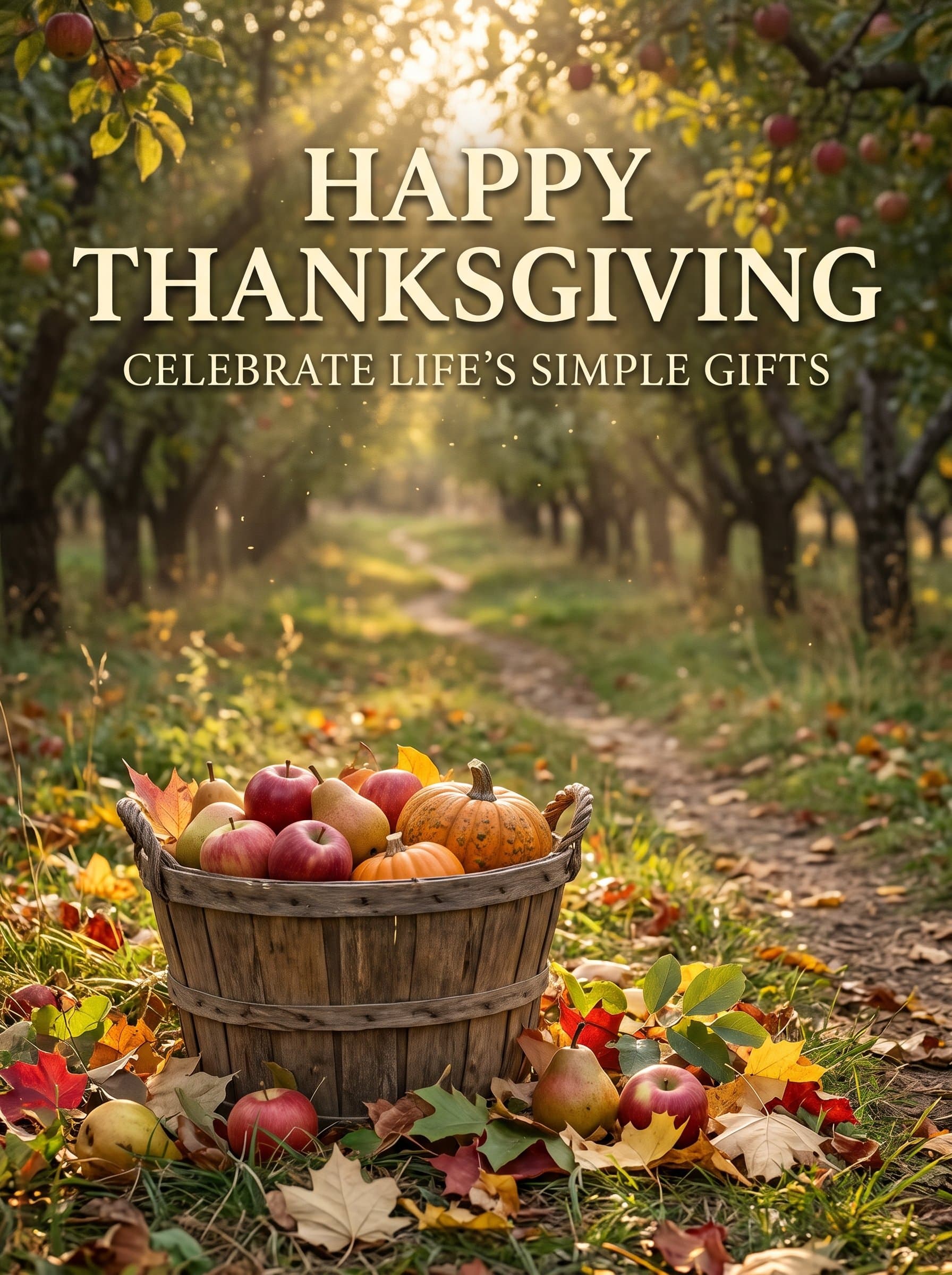 Thanksgiving Orchard Harvest Poster — Celebrate Life's Simple Gifts