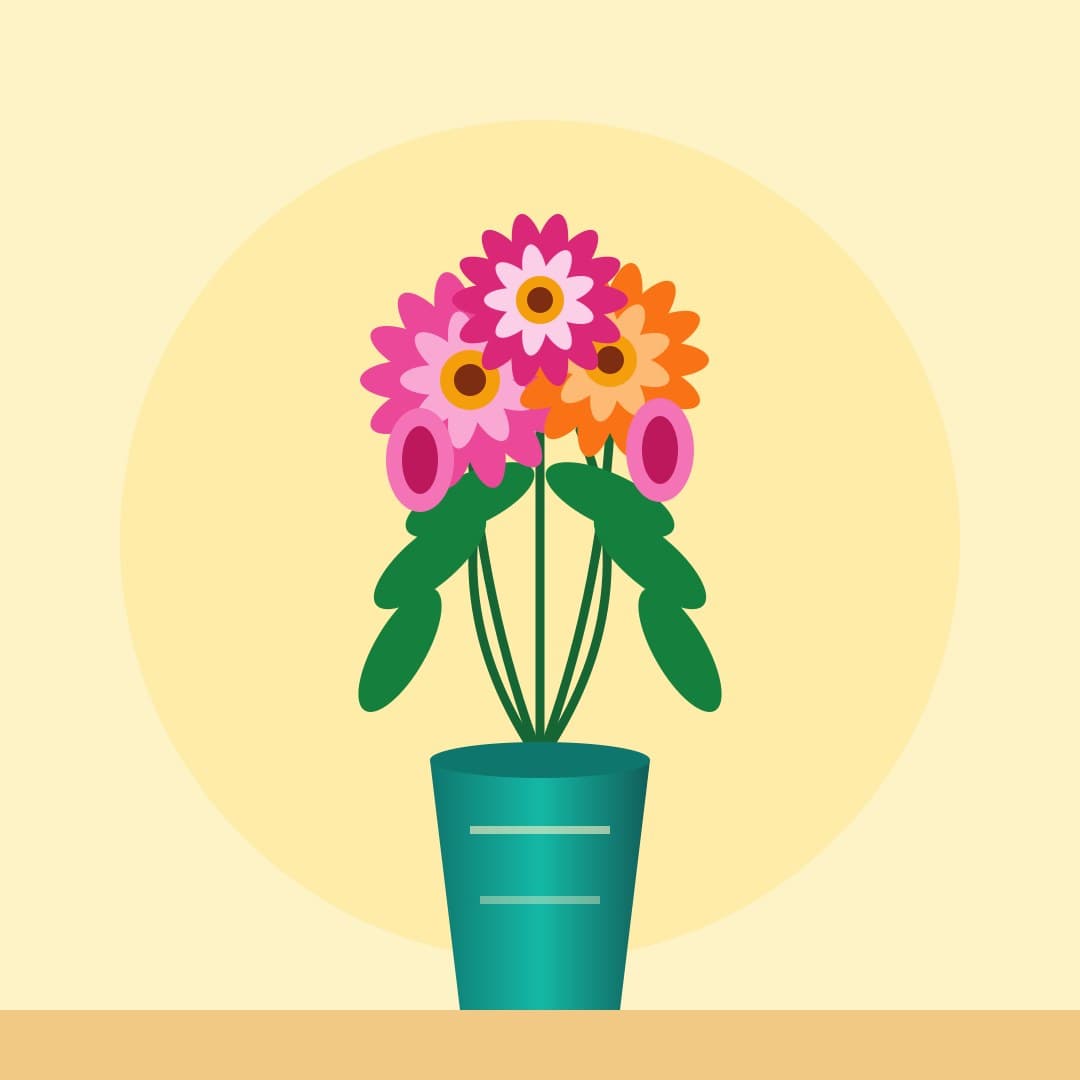 Protea Bouquet in a Ceramic Vase — Botanical Vector — free vector preview