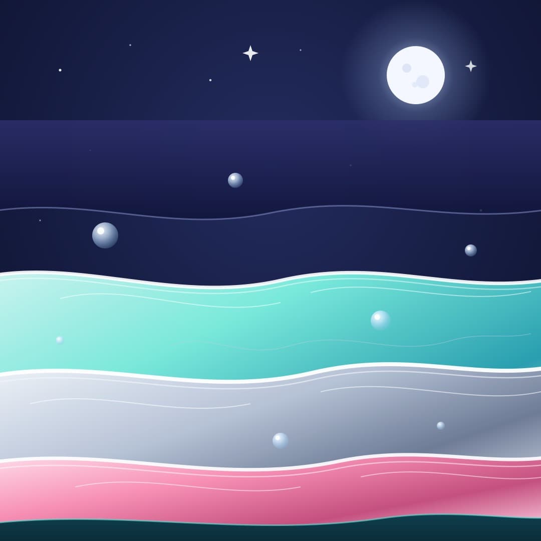 Liquid Chrome Waves — Metallic Flow Abstract Vector — free vector preview