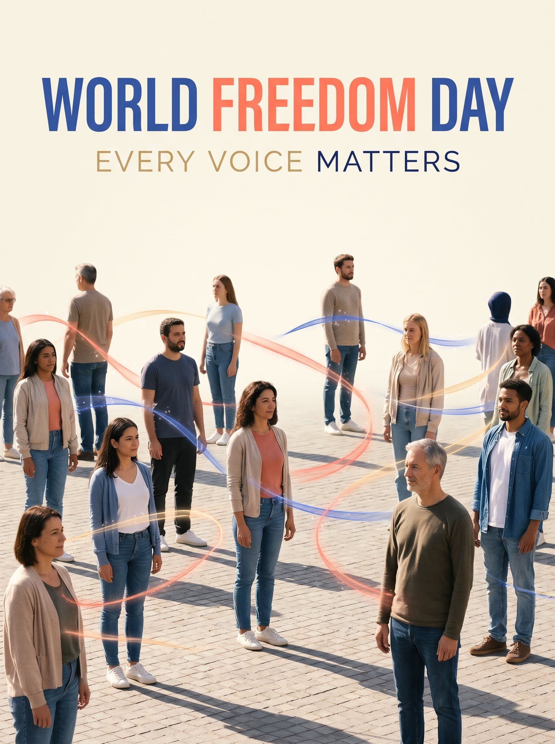 World Freedom Day People Poster — Every Voice Matters