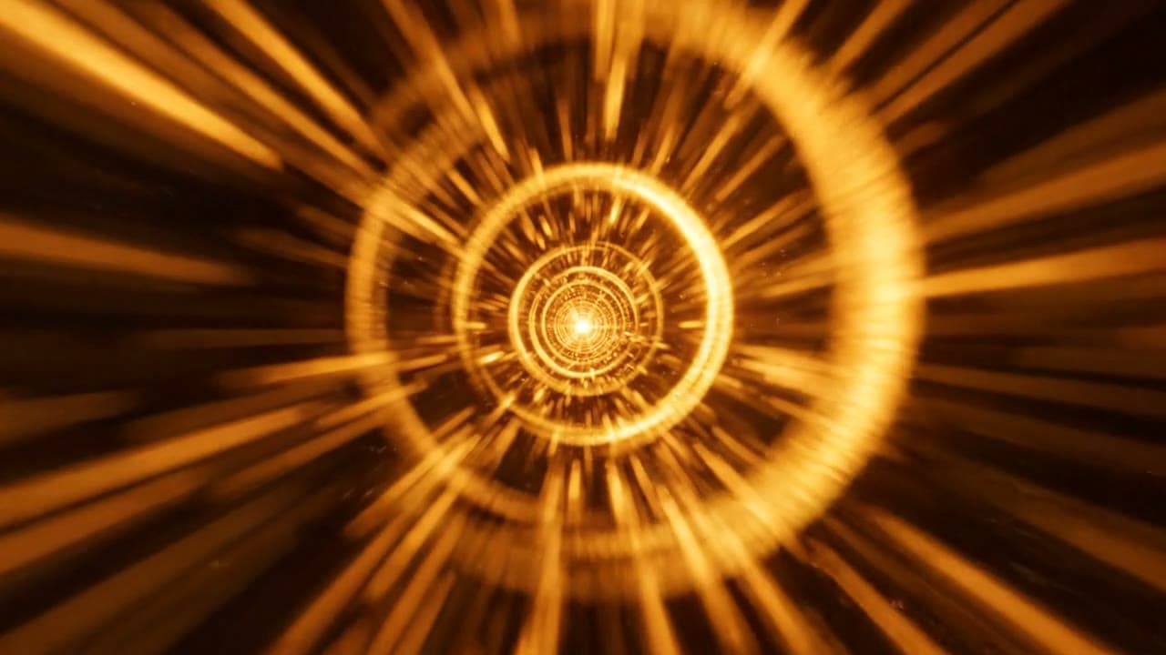 Golden Light Tunnel Rush — Cinematic Motion Loop