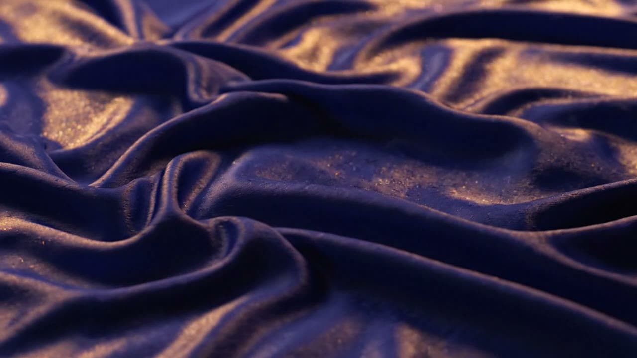 Silk Waves in Blue and Gold — Free AI Stock Video
